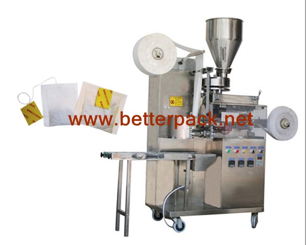 tea bag pack machine with thread and tag
