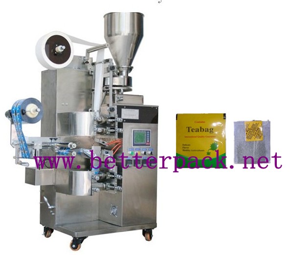 Automatic tea bag packing machine with outer envelope