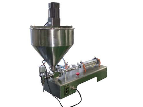 Paste filling machine with piston pump